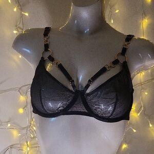Bordelle Elegant Black Mesh Strappy Bra Nwot Lot 009